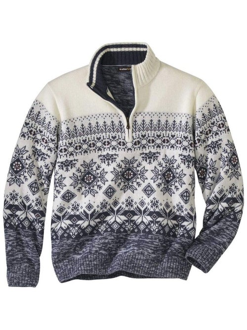 Pull Camionneur Tricot Jacquard - ATLAS FOR MEN - Kiabi Pull Camionneur Tricot Jacquard - ATLAS FOR MEN - Kiabi