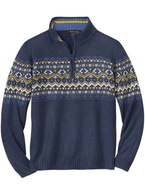 Pull camionneur tricot jacquard   - atlas for men - Kiabi