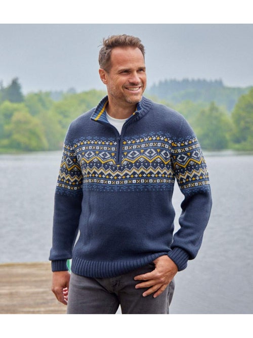 Pull camionneur tricot jacquard   - atlas for men - Kiabi