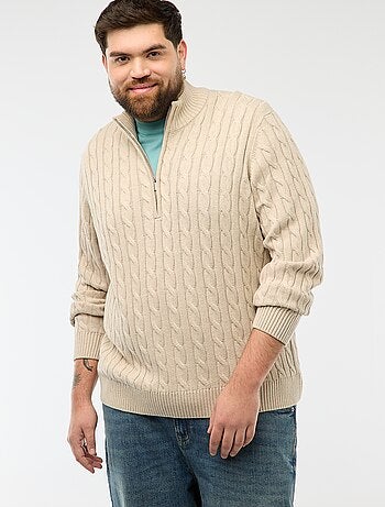 Pull camionneur zip torsadé