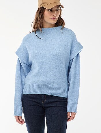 Pull chaud à col montant