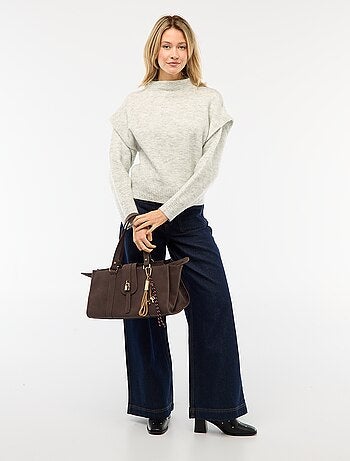 Pull chaud à col montant