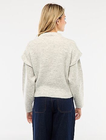 Pull chaud à col montant