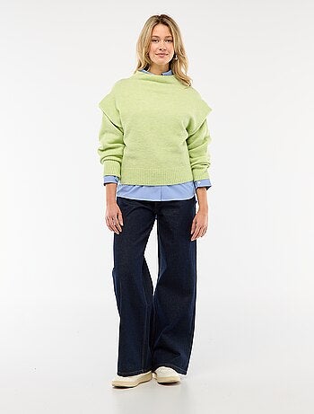 Pull chaud à col montant