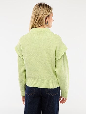 Pull chaud à col montant