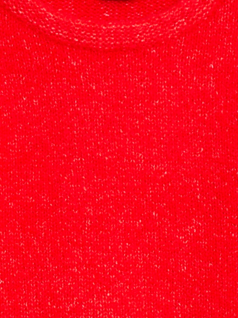 Pull chaud avec manches ballons Rouge - Kiabi