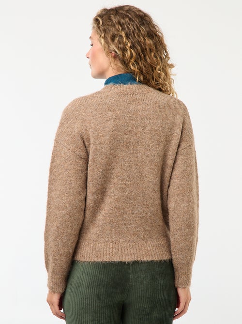 Pull chaud en maille moulinée - Kiabi