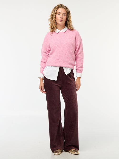 Pull chaud en maille moulinée - Kiabi