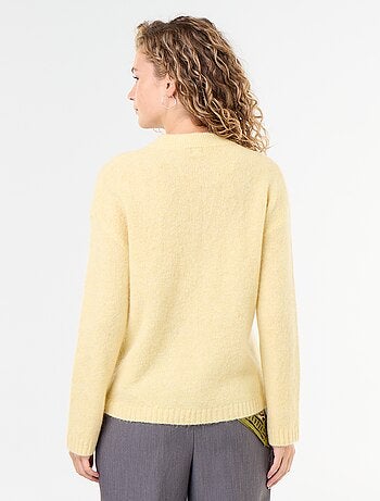 Pull chaud en mohair à col rond