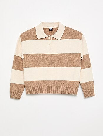 Pull chaud forme polo