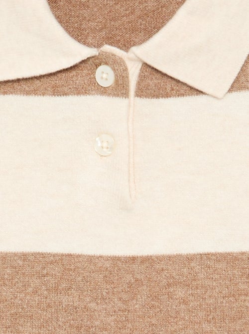 Pull chaud forme polo - Kiabi