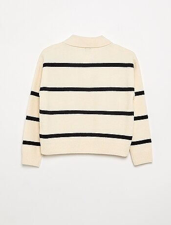 Pull chaud forme polo