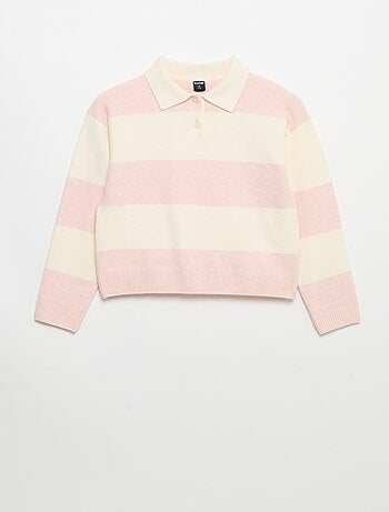 Pull chaud forme polo