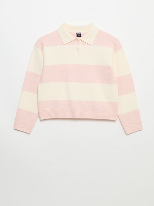 Pull chaud forme polo - Kiabi
