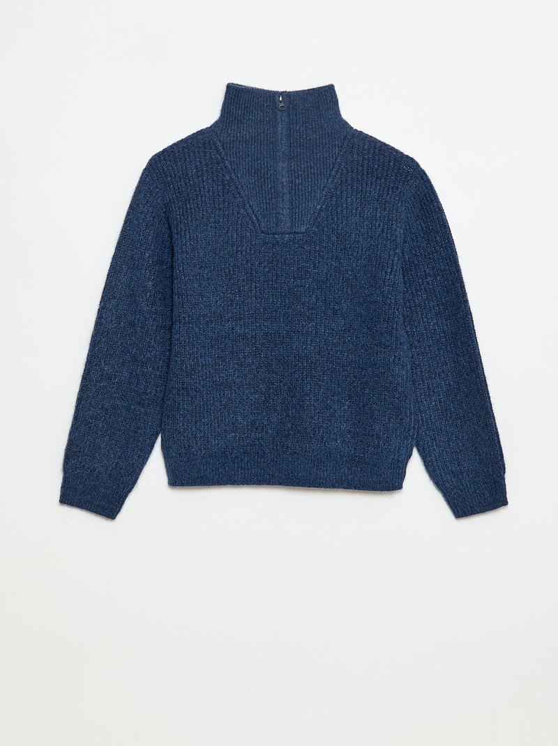 Pull chaud uni Bleu - Kiabi