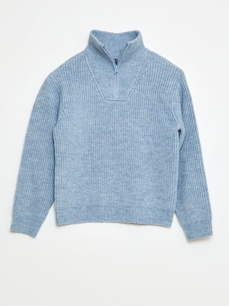 Pull chaud uni Bleu - Kiabi