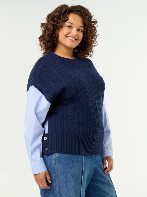 Pull chemise 2-en-1 - Kiabi