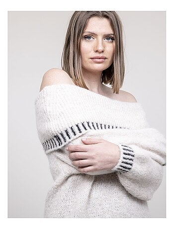 Pull col bardot kervella
