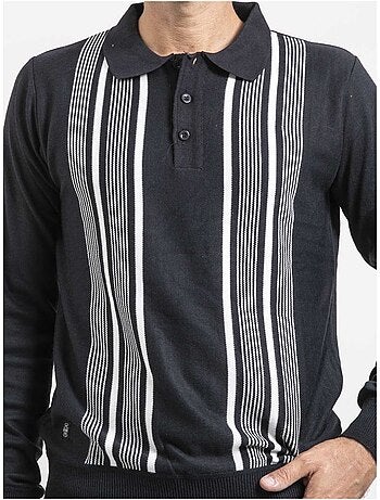 Pull col boutonné larwing