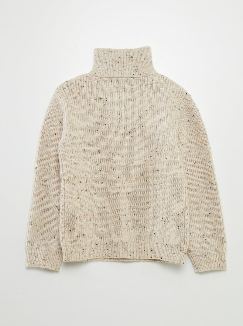 Pull col camionneur Beige - Kiabi