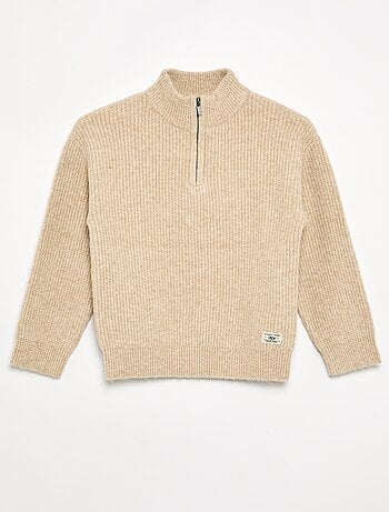 Pull col camionneur en maille grosse jauge