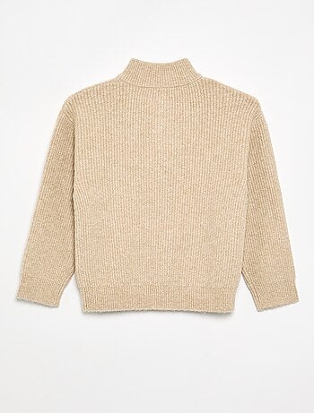 Pull col camionneur en maille grosse jauge