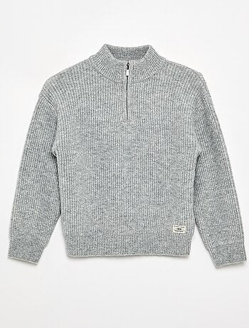 Pull col camionneur en maille grosse jauge