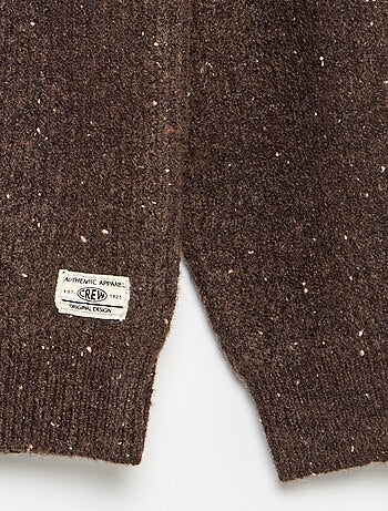 Pull col camionneur en maille grosse jauge