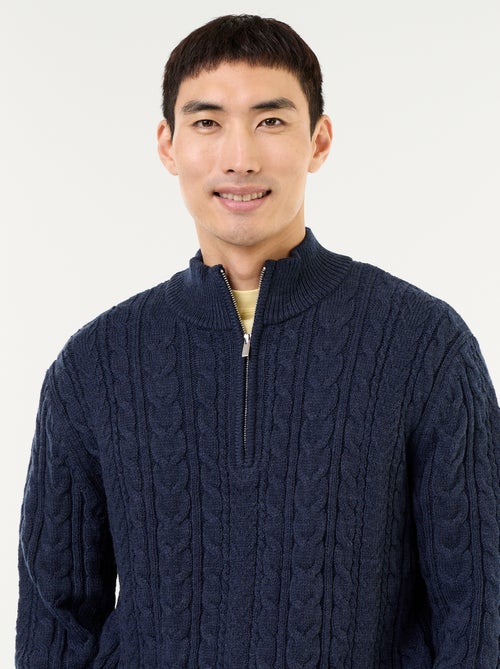 Pull col camionneur en maille torsadée - Kiabi