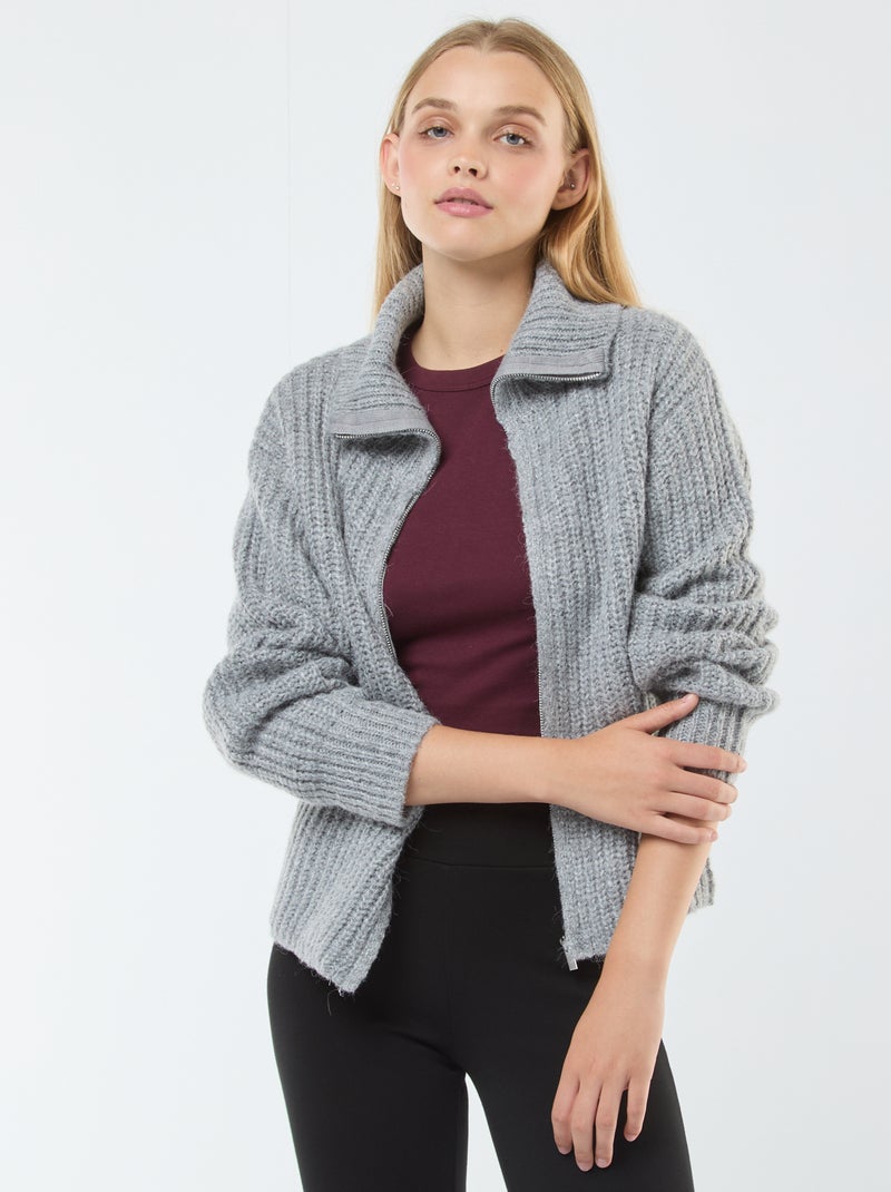 Pull col camionneur Gris - Kiabi