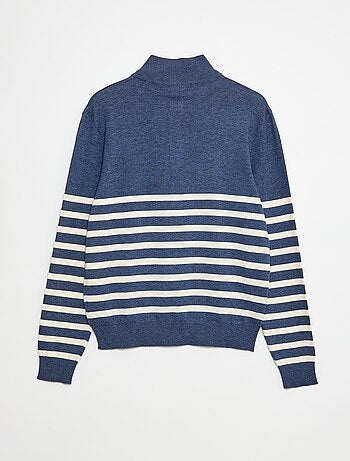 Pull col camionneur marinière - collection facile à enfiler