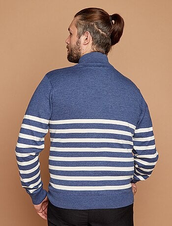 Pull col camionneur marinière - collection facile à enfiler