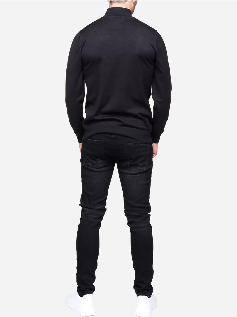 Pull col camionneur Noir - Kiabi