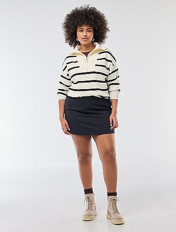 Pull col camionneur zippé