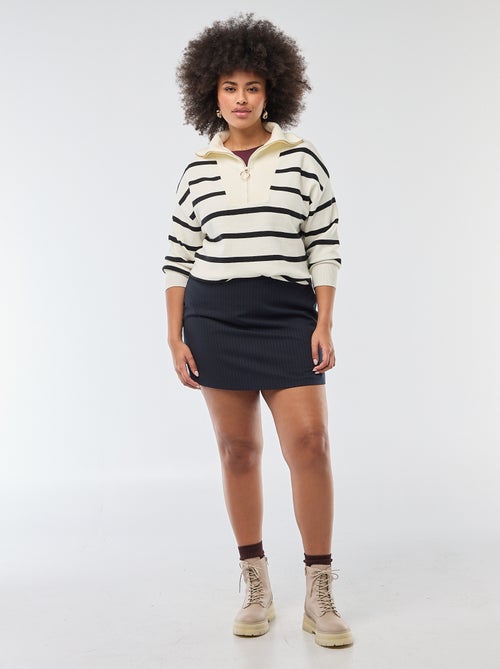 Pull col camionneur zippé - Kiabi