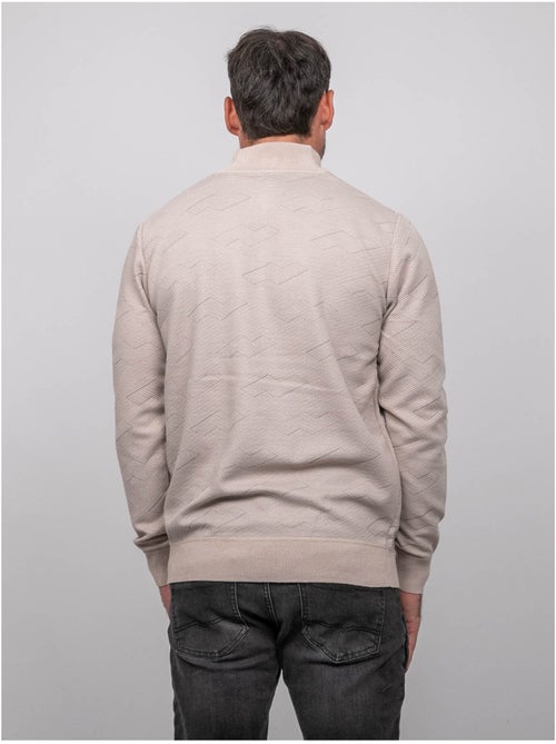 Pull col camionneur zippé jacquard lamaton - Kiabi Pull col camionneur zippé jacquard lamaton - Kiabi