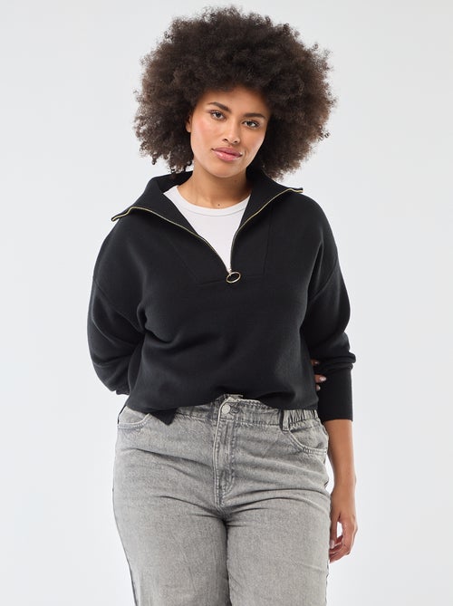 Pull col camionneur zippé - Kiabi