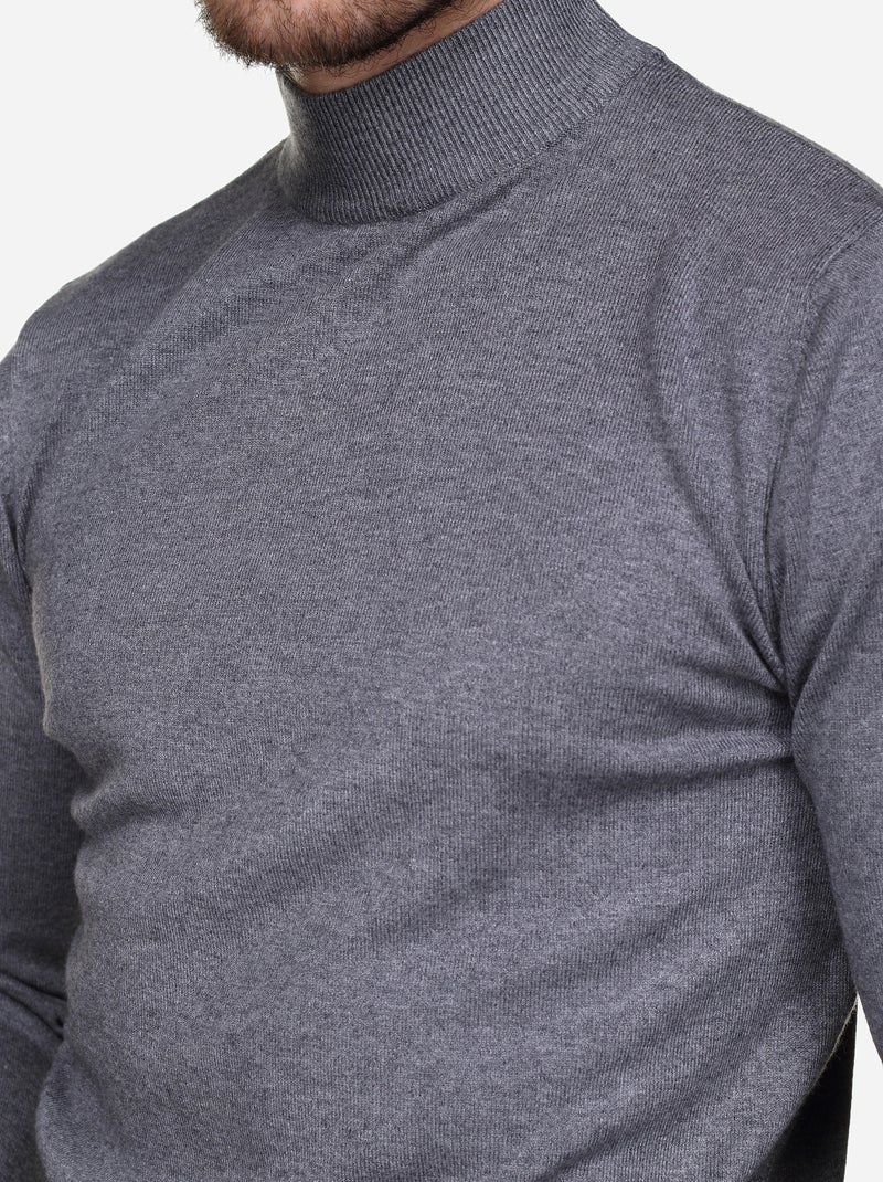 Pull col cheminée - Kenzarro Gris clair - Kiabi
