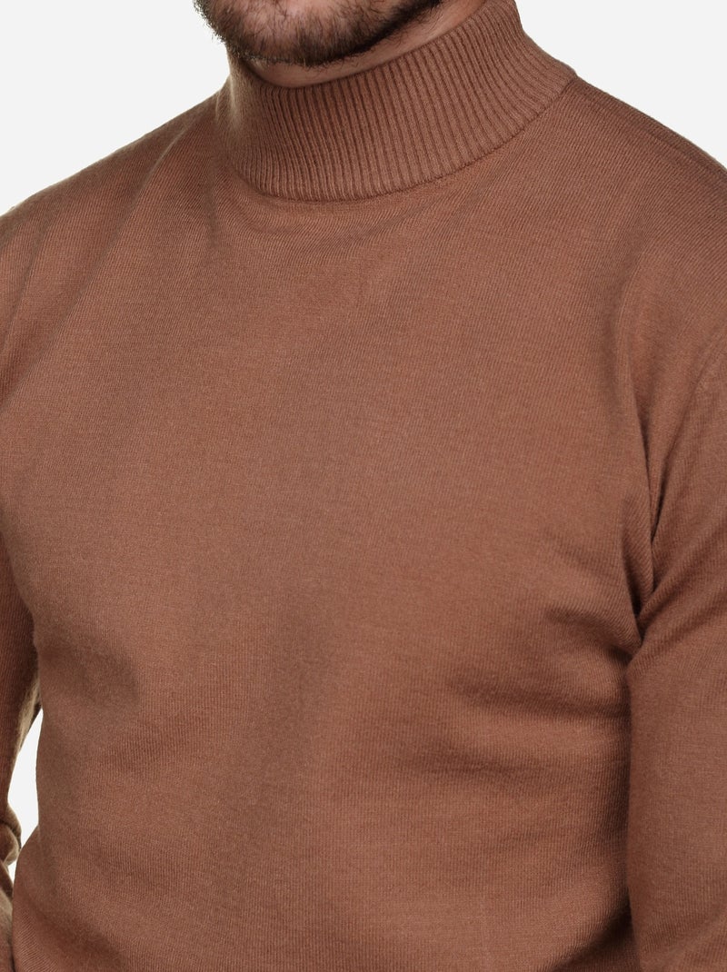 Pull col cheminée - Yves Enzo Camel - Kiabi