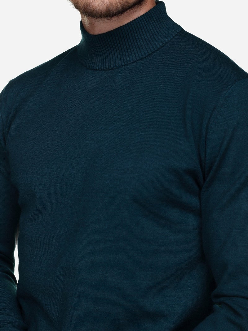 Pull col cheminée - Yves Enzo Vert - Kiabi
