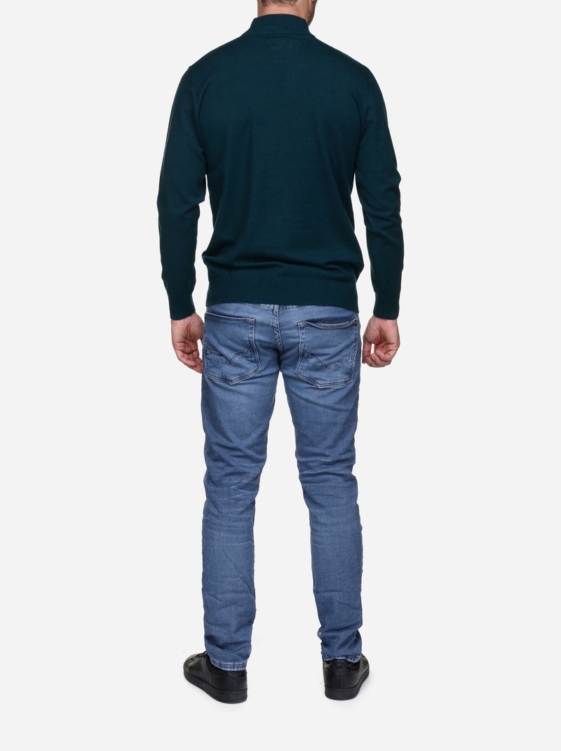 Pull col cheminée - Yves Enzo Vert - Kiabi