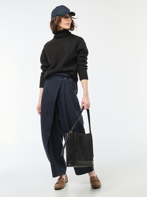 Pull col montant en maille grosse jauge - Kiabi