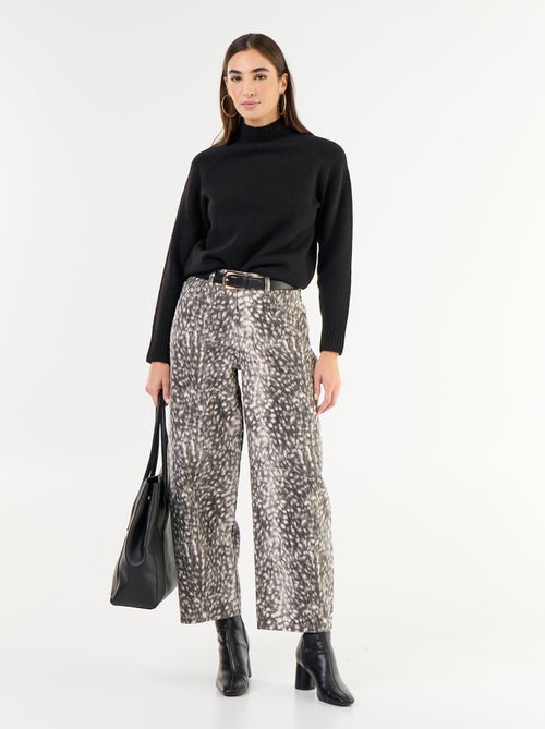 Pull col montant en rib - Kiabi