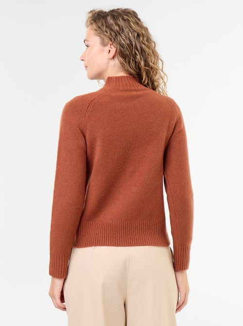 Pull col montant en rib - Kiabi