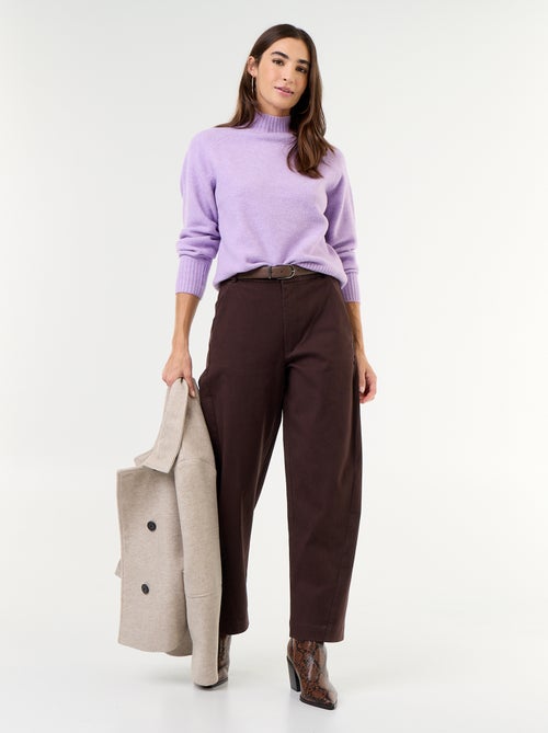 Pull col montant en rib - Kiabi