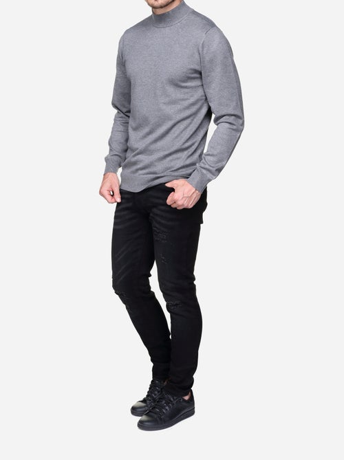 Pull col montant manches longues - Kiabi