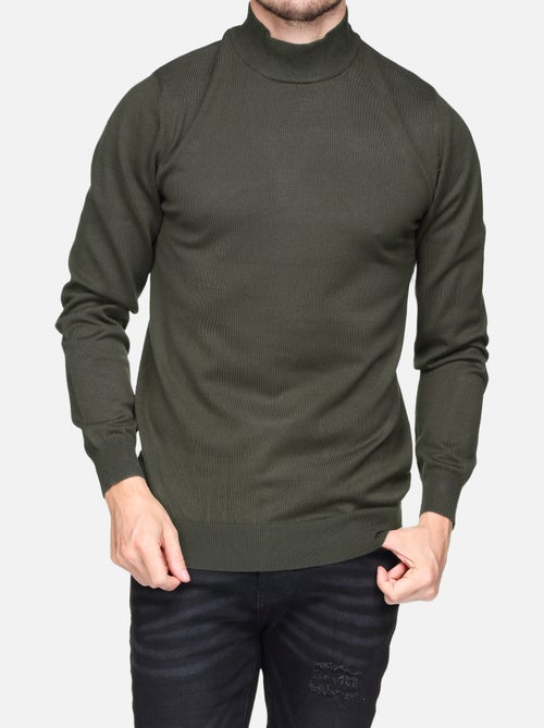Pull col montant manches longues - Kiabi