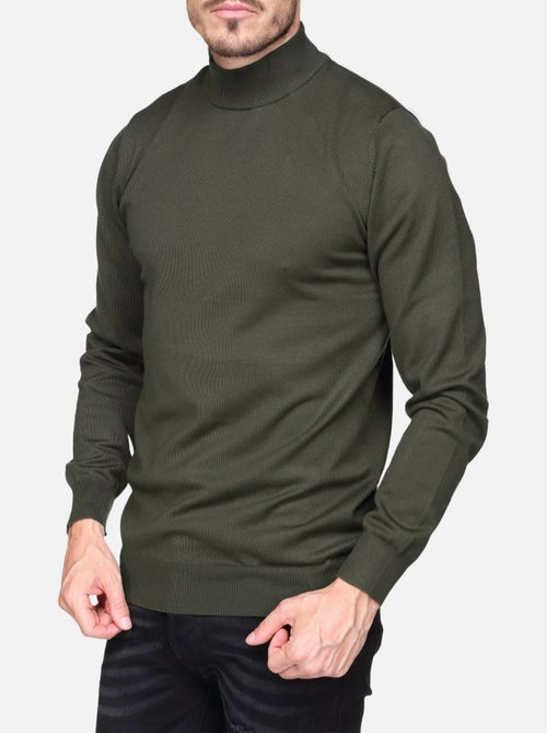 Pull col montant manches longues - Kiabi