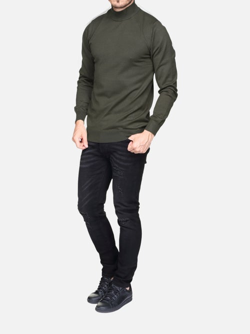 Pull col montant manches longues - Kiabi