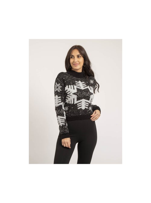 Pull col montant métallisé fantaisie kana - Kiabi